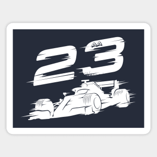 We Race On! 23 [White] Magnet